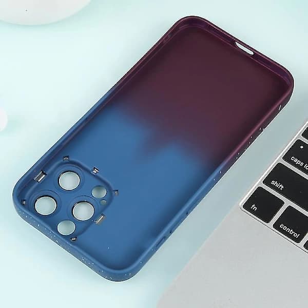 For iPhone 13 Pro Gradient Stjerneklar Silikon Mobilskall Med Linsebeskyttelse