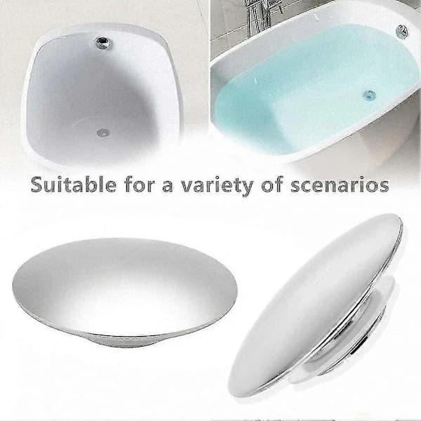 66mm Silver Krom Handfat Avfall Pop-up Sänkkork Click Clack Tryckknapp Badrum Handfat Sänka Upp Avlopp Stopp Avloppstäckning