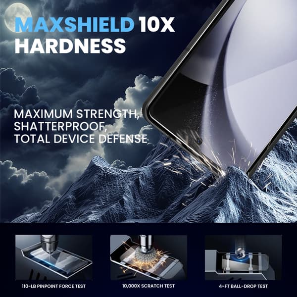 2-Pack Samsung Z Fold 4 Screen Protector - Tempered Glass 9H - Super Quality 3D
