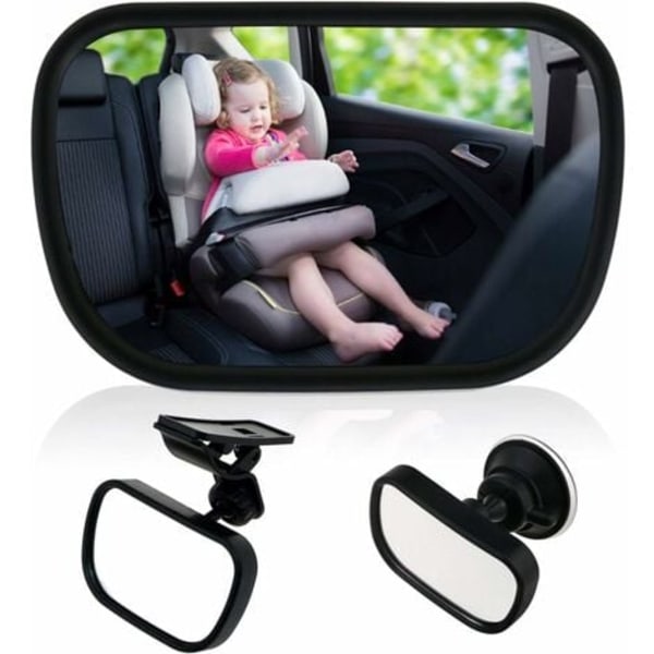 TS-Babyspegel, inre säkerhetssätesspegel, barnspegel, säkerhetsspegel för baby, hjälpspegel, roterbar