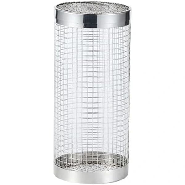 Rullende grillkurv i rustfrit stål, cylindrisk net-grillkurv til udendørs camping og baghavegrill, 20 x 9 cm