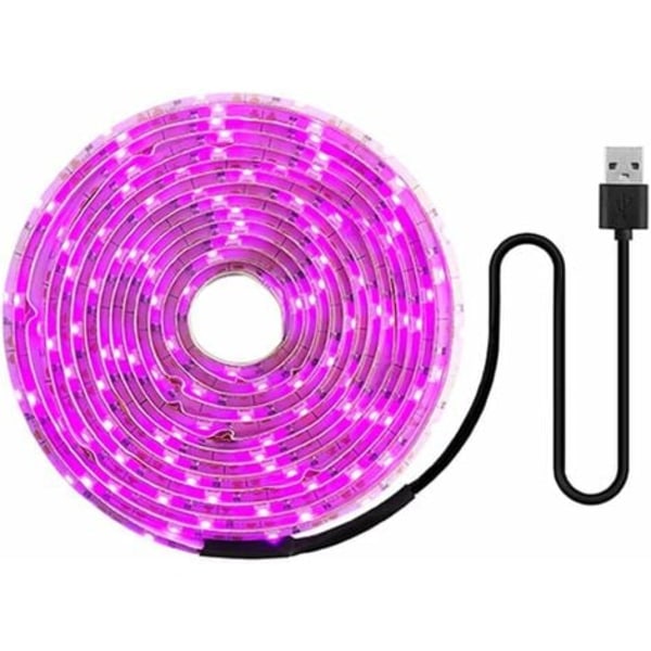 TS-LED plantelampe 5V, LED vækstlys til blomstring, Fuld spektrum 2835 SMD plantevækstlampe med USB, Lysbånd