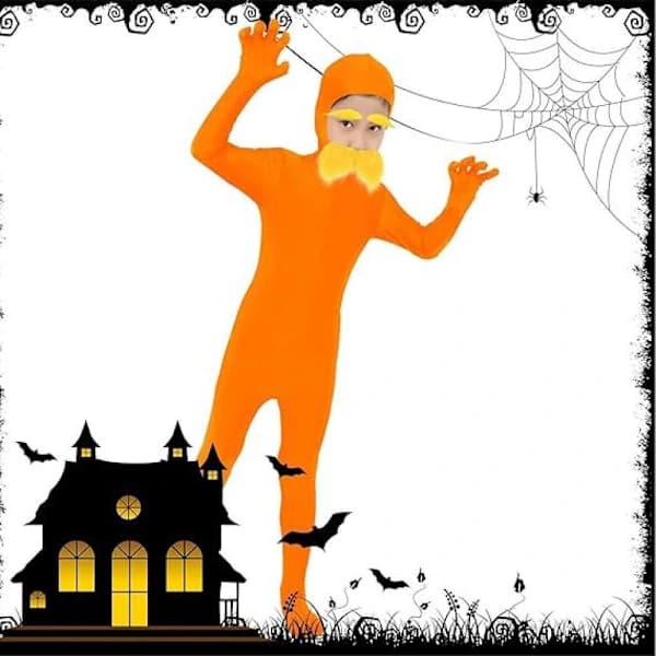 Spandex Morphsuit med ansigtsåbning & falsk overskæg til Halloween[JUN] 150