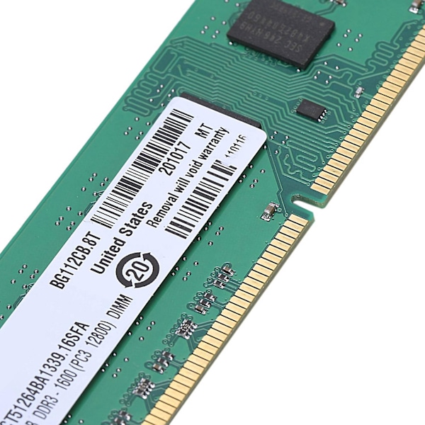 TS-2x Ddr3 4gb Minne Ram Pc3-12800 1.5v 1600mhz 240 Pin Stationärt Minne Dimm Obuffrat Och Icke-ecc Fo