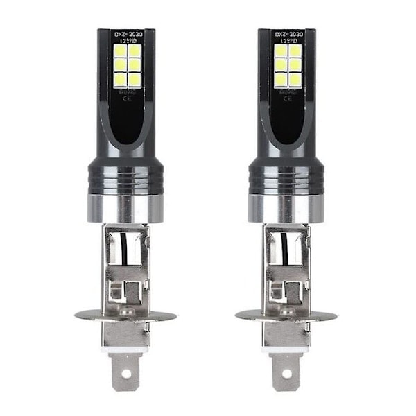 H1 LED Frontlyspære, 1500lm Mini LED H1 Pærer Bilsett, Plug and Play Halogen Erstatning, Nærlys og Fjernlys, Canbu{HH} stk