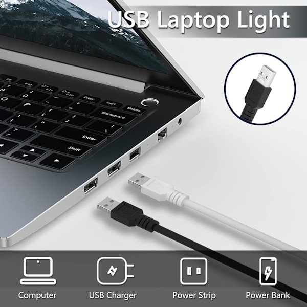 LED USB -lukuvalo, kosketusherkkä kytkin, 3 säädettävää kirkkaustasoa, joustava joutsenkaula, matkoille, lukemiseen, makuuhuoneeseen, toimistoon