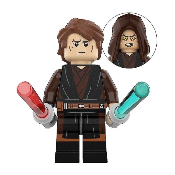 8 kpl Star Wars -hahmoja Anakin Skywalker Darth Maul Obi-Wan Minifiguuri Koottu Mini Lego Actionfiguurit Leikki Lapselle Lahja (FMY)