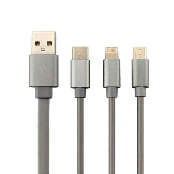 TS-3i1 Latauskaapeli Apple / Samsung / Huawei / Sony Matkapuhelin - Sisäänvedettävä sotkeutumaton