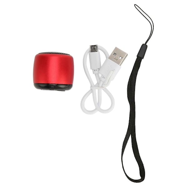 Mini Bluetooth-kaiutin Raskaat Bassot USB Latautuva Metalli Kannettava Langaton Kaiutin Puhelimelle Tablet-tietokoneelle PC Punainen
