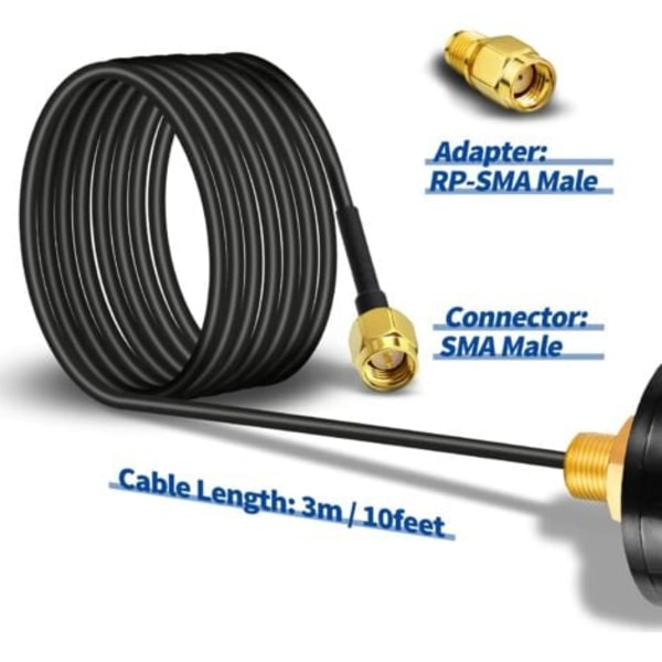 TS-Antenne 4G LTE Udendørs SMA Han Mimo 5dBi Omnidirektionel Ekstern Vandtæt til 4G LTE Mobil Router Gateway Modem Cellulær Kamera af Se