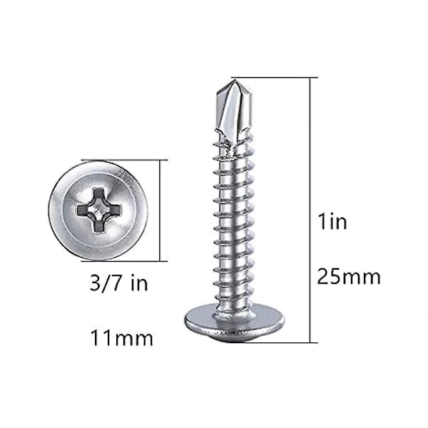 8x1 tommer pladeskrue - 410 rustfrit stål Truss High-Tap