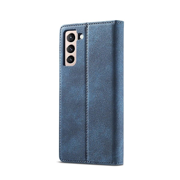 LC.IMEEKE Stark magnetisk kant Business Style læder telefoncover til Samsung Galaxy S21 4G/5G