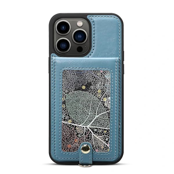 Puhelinkotelo korttipidikkeellä iPhone 13 Pro Max Sininen