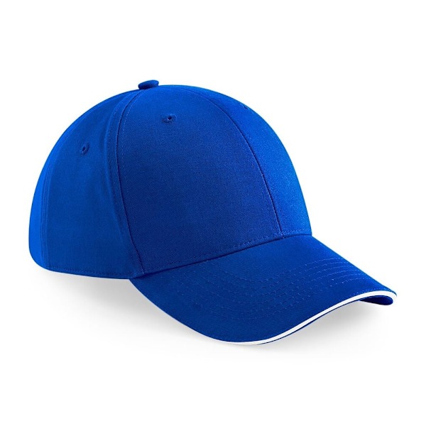 Beechfield Unisex Athleisure Bomulls Baseballkeps (2-pack) Ljus Royal/Vit Bright Royal/White One Size