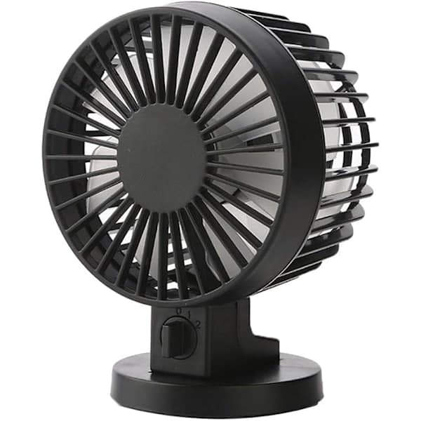 Mini USB Kontorventilator Lille Støjsvag Elektrisk Dobbeltbladet