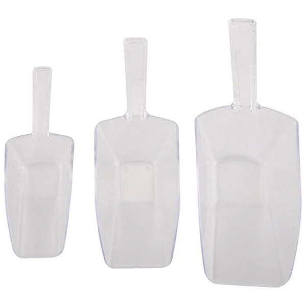 3-delt pallis-is-skrapeformet plastskuffe - Transparent