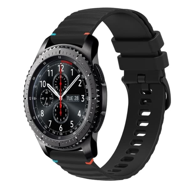 TS-Silikonearmbånd til Samsung Galaxy Gear S3 Frontier - Sort