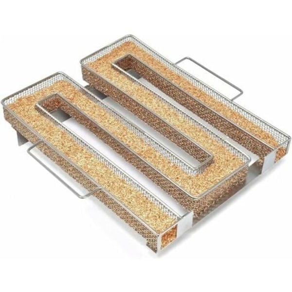 Kjøtt- og fiskrøyker - Rustsikker kaldrøyker for BBQ / Lakse- og kjøttrøyker i rustfritt stål - Røykgenerator for røyker - Kaldrøyker for kjøtt og fisk
