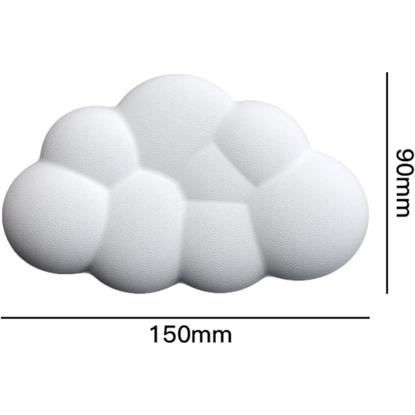 Cloud håndledsstøtte mus til stationær computermåtte håndledsstøtte med skridsikker base ergonomisk design for at lindre smerte tastatur håndledsstøtte