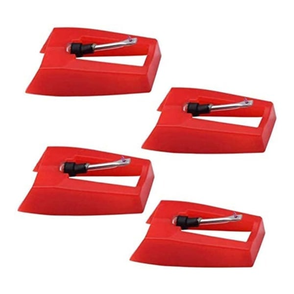 Ersättningsnålar för skivspelare, röda (4-pack)