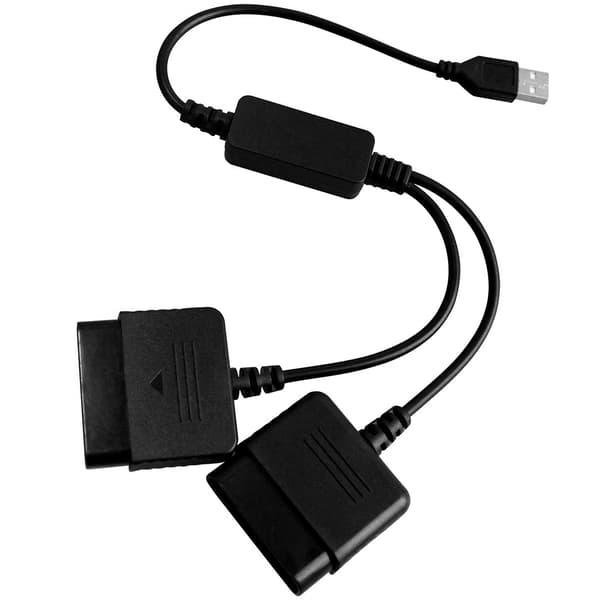 Adapter for PS2 til PS3 PC-kontroller USB til PS2/PS3 kontroller konverteringskabel to i en USB 2.0 kontrolleradapter