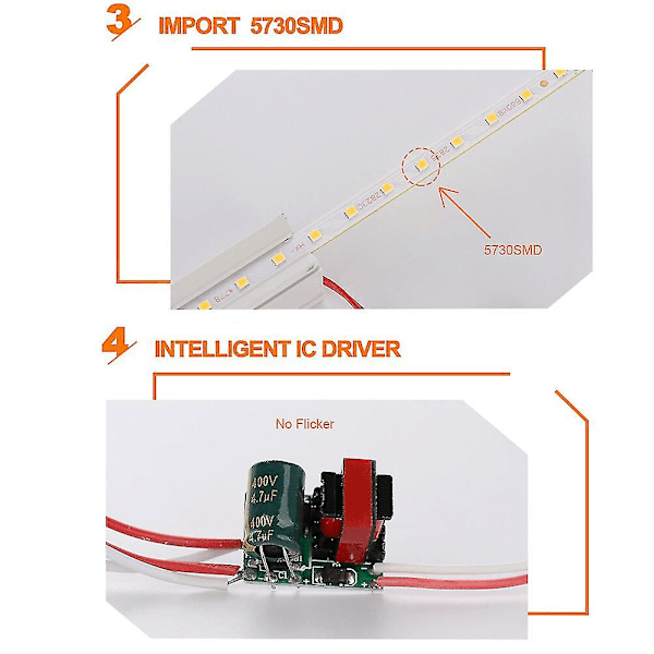 LED-rør T5-lampe 220v lysrør 9w 14w 18w LED-vegglampe [DB] Varmt lys