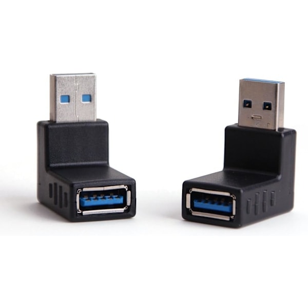 USB 3.0 -sovitin 90 asteen uros-naaras pystysuora ylös- ja alaspäin kulma C