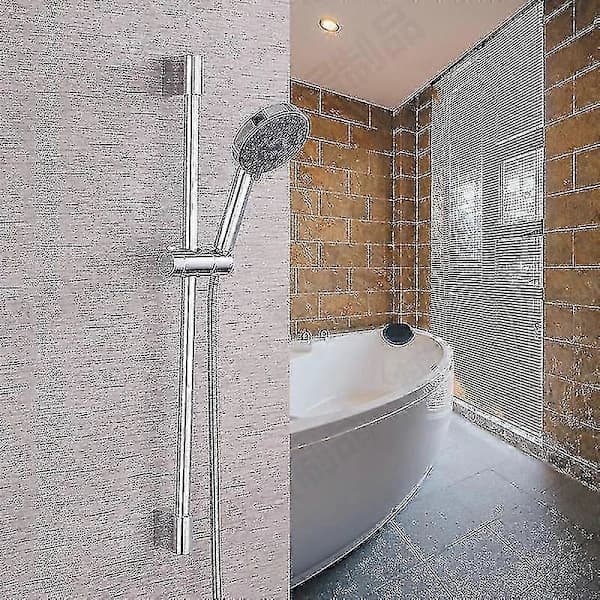 Udskiftelig håndbruserholder, brusehovedholder, krom ABS (sølv)