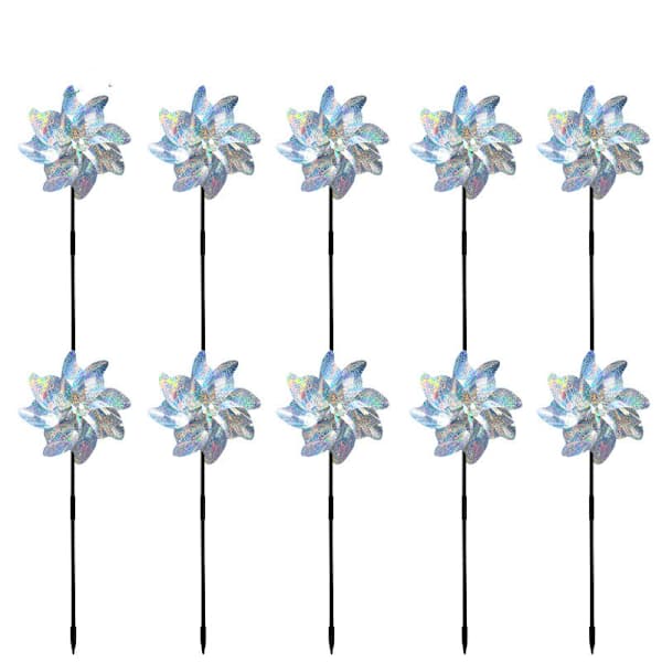 Vindmøller / Reflekterende Fugleskræmsler 10-pak 10-Pack