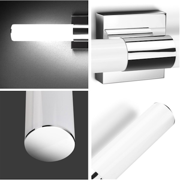 Badrumsskåpsbelysning, 16W krom LED-spegellampor