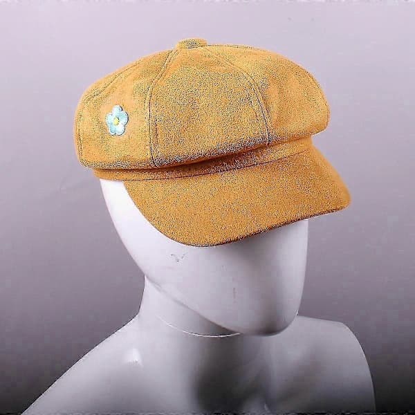 KPop-inspirert Baker-caps for gutter, tenåringer og voksne - Gul cosplay-hatt for idolfans