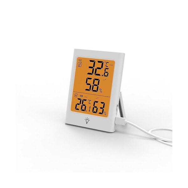 TS-Elektronisk Digital Display Termometer Inomhus Och Utomhus Temperatur- Och Luftfuktighetsmätare Väder Cl
