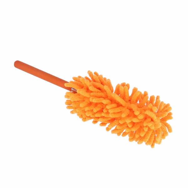 Telescopic Duster Removable Washable 72cm Chenille Dust Removal Tool for Home Cleaning Orange 0.2