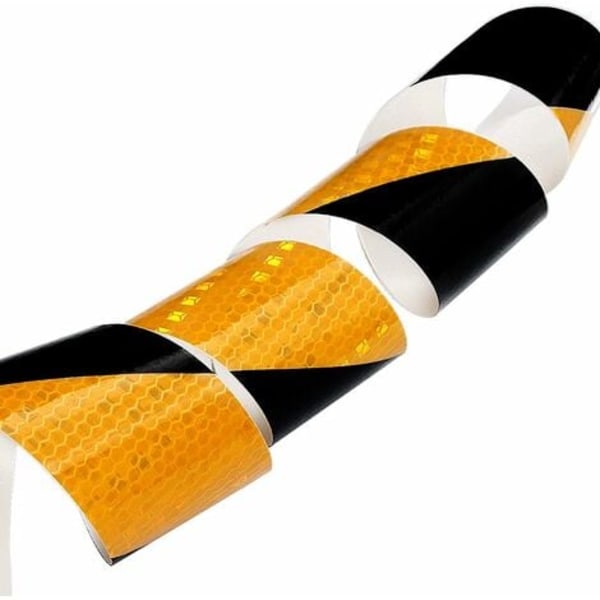 TS-Reflekterande tejp, 2 st 3 m x 50 mm prismatisk vattentät lutande form säkerhetsrulle signaltejp självhäftande vinyl säkerhet