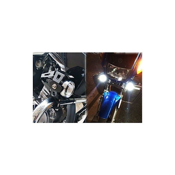 2 kpl 125W moottoripyörän ajovalot Lisä LED-sumuvalot Moottoripyörän kohdevalo 1200LM U5 Vedenpitävä moottoripyörän skootteri 4-pyöräinen
