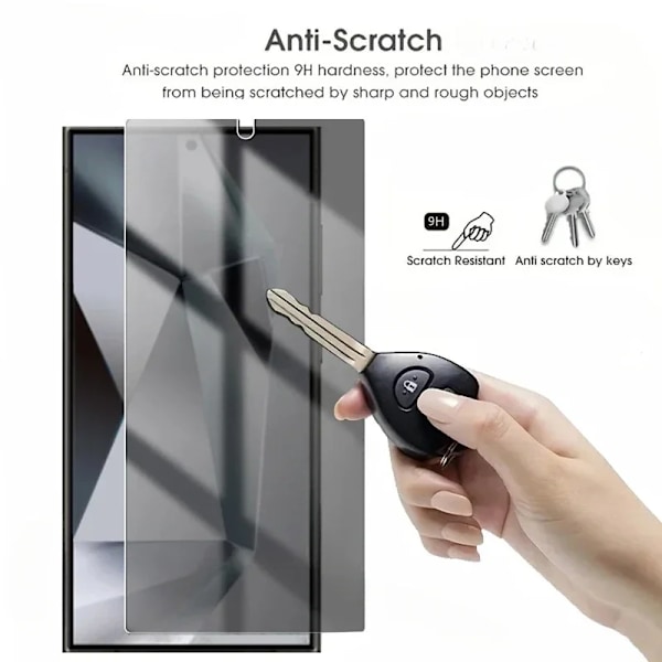 2 st Sekretess Härdat Glas för Samsung S24 Ultra Anti-Spy Skärmskydd S22 S23 S24 Plus S21 FE Anm. 20 10 Skyddsglas för S24 Plus For S24 Plus Anti Peeping