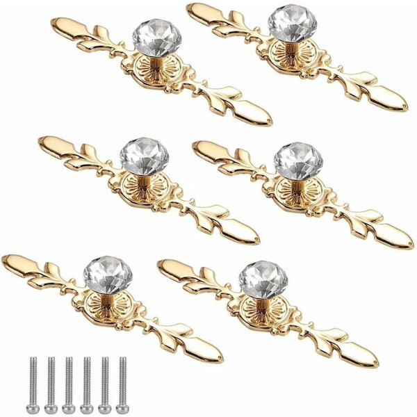 Diamond Door Knobs Gold Crystal Door Knobs Cabinet Knob D[GKS]