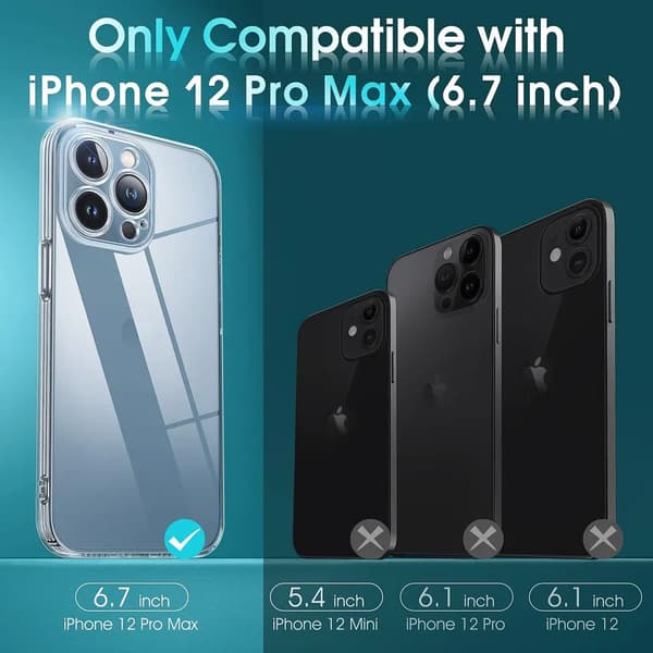 iPhone 12 Pro Max Gjennomsiktig TPU-deksel – Ekstra Kamerabeskyttelse iPhone 12 Pro Max iPhone 12 Pro Max