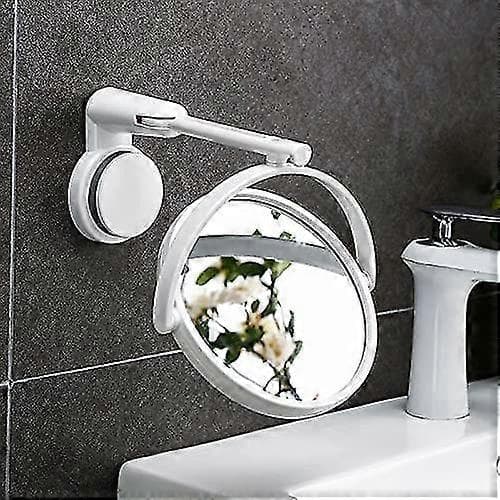 Suction Cup Wall Mirror Bathroom Mirror Makeup Mirror Wall Mounted Mirror 360 Adjustable Double-Sided Magnifying Mirror Table Mirror