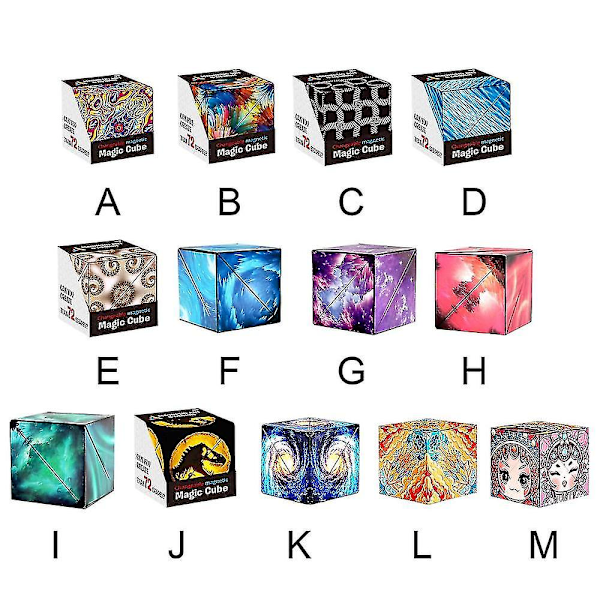 Ny 3D magisk kube Shashibo formskiftende boks antistress håndflip puslespill leker gave multicolor