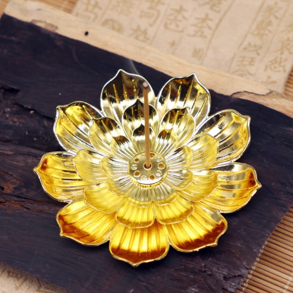 Lotus Rökelsebrännare - Rökelsehållare (1 st, guld)