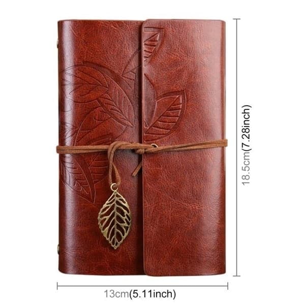 TS-Retro Notebook / Diary with Decorative Ribbon and Soft Imitation Leather