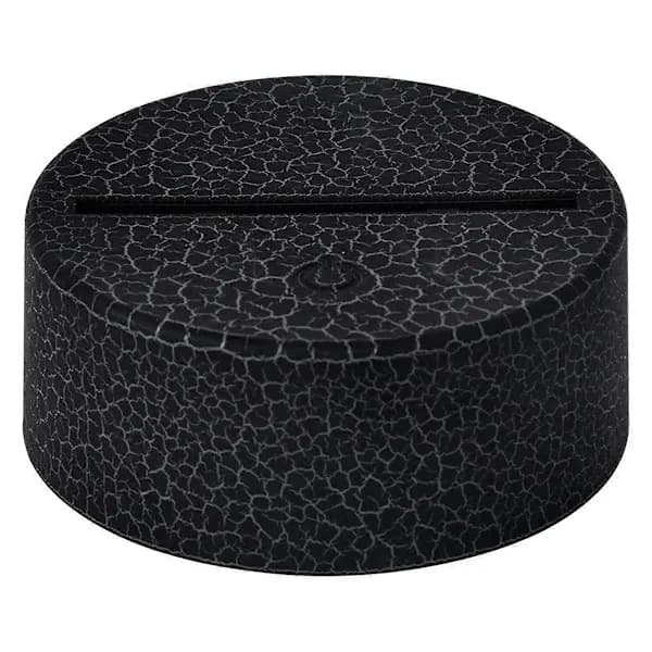 3D nattlampe base fargeskiftende lysende base, A Hvit