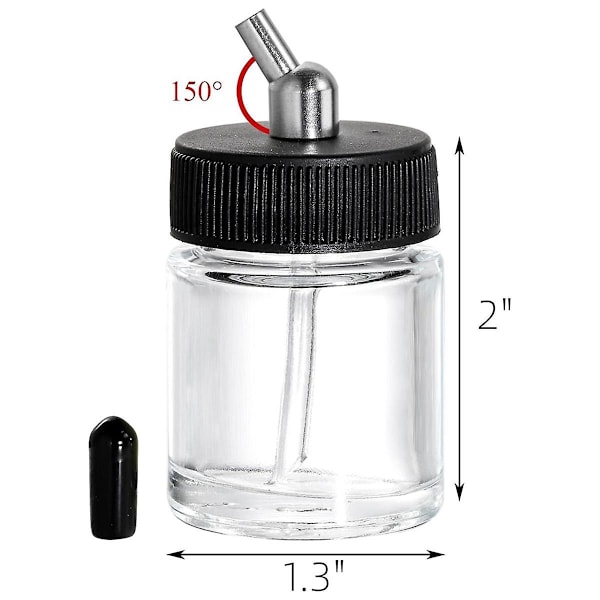 10-pak glasburk airbrush-flasker kit, 22cc tomme airbrush-burker, transparent airbrush-farveopbevaringsburk med [DB]