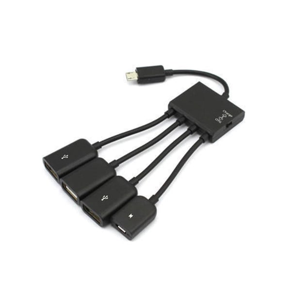 TS-2kpl 4 Porttia -usb Otg Hub Jakaja-adapteri Android-tietokoneelle Pc-virran lataukseen