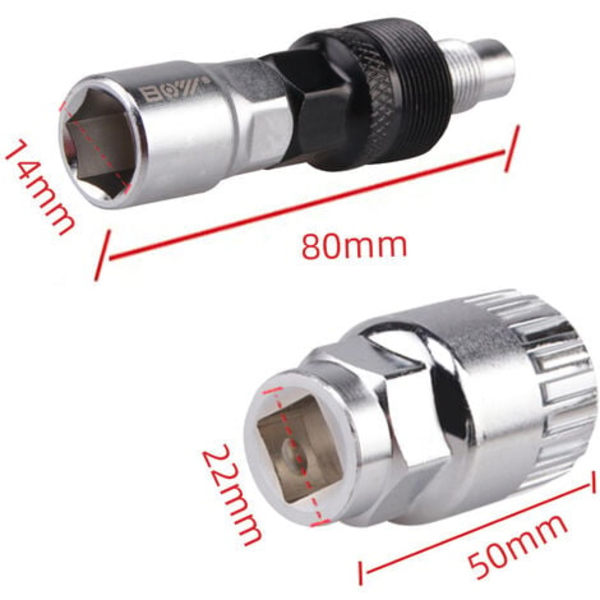 TS-Professionelt værktøj til afmontering af kranksæt og krankboks, 20 tænder, med 16 mm reparationsværktøjssæt medfølgende og kompatibelt med Shimano, BSA, SRAM,
