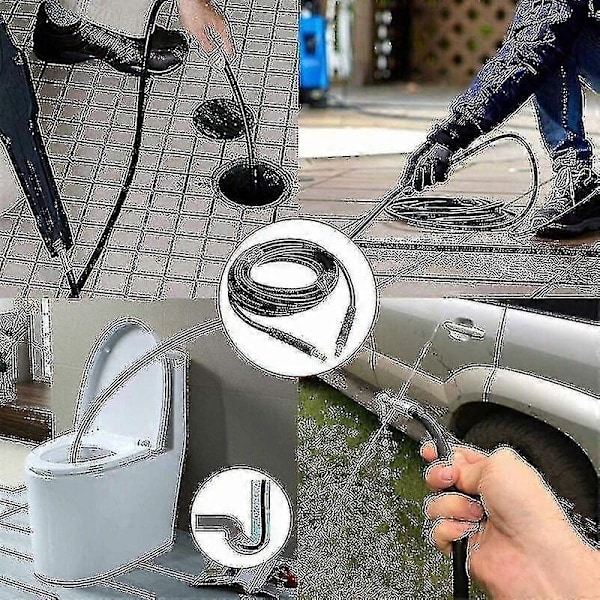För Kärcher K2 K3 K4 K5 K6 K7 (6m) Högtryckstvättar Vattenrengöring Högtrycks Ersättningsslang Rengöringskit 6m/8m/10m/15m-Perfekt