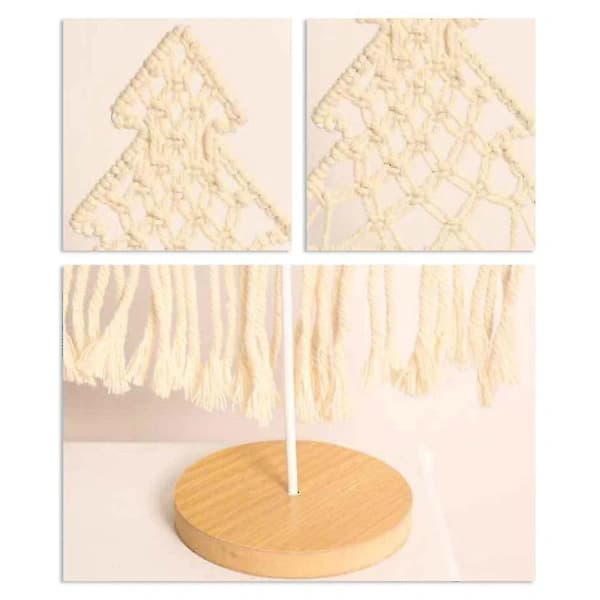 Makramé Vävda Mini Träd Ornament Böhmisk Konst Tofs, Boho Bröllopsbord Råtta
