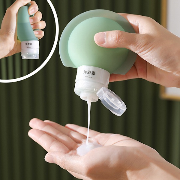 3 st Reseflaskor Set 90ml tom färgade plastflaskor