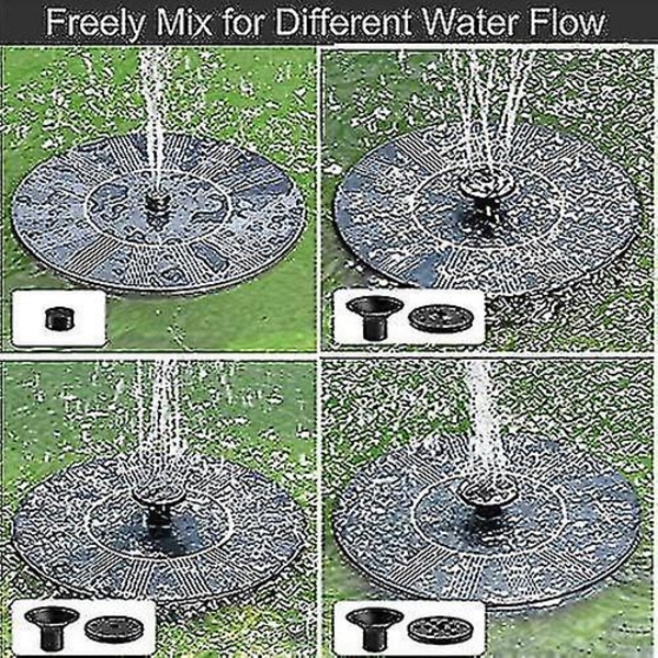 Solcellsdriven fågelbadsfountain, 1.4w Bärbar Nedsänkbar Gratis